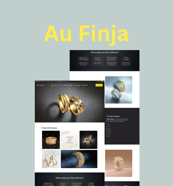 AuFinja – Elegant Multinational Jewelry Website Designed with WordPress & Elementor - Rittik Mojumder