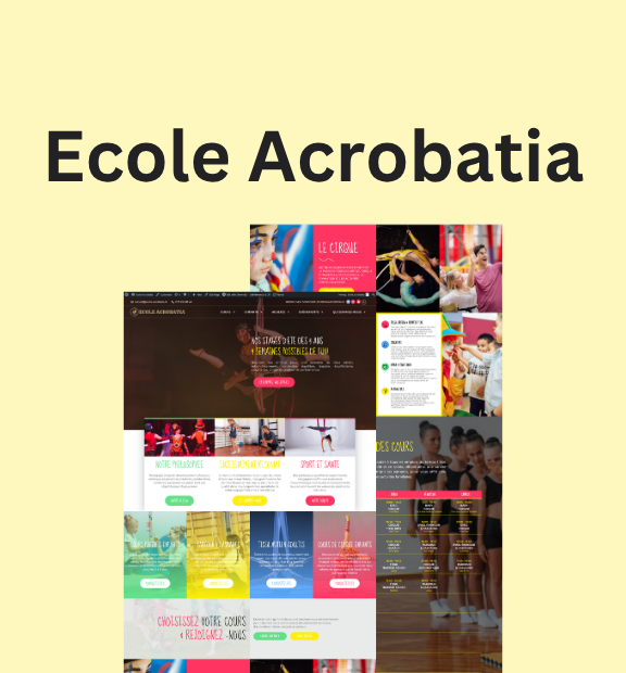Ecole Acrobatia – Custom Acrobatic School Website with WordPress & Elementor Pro