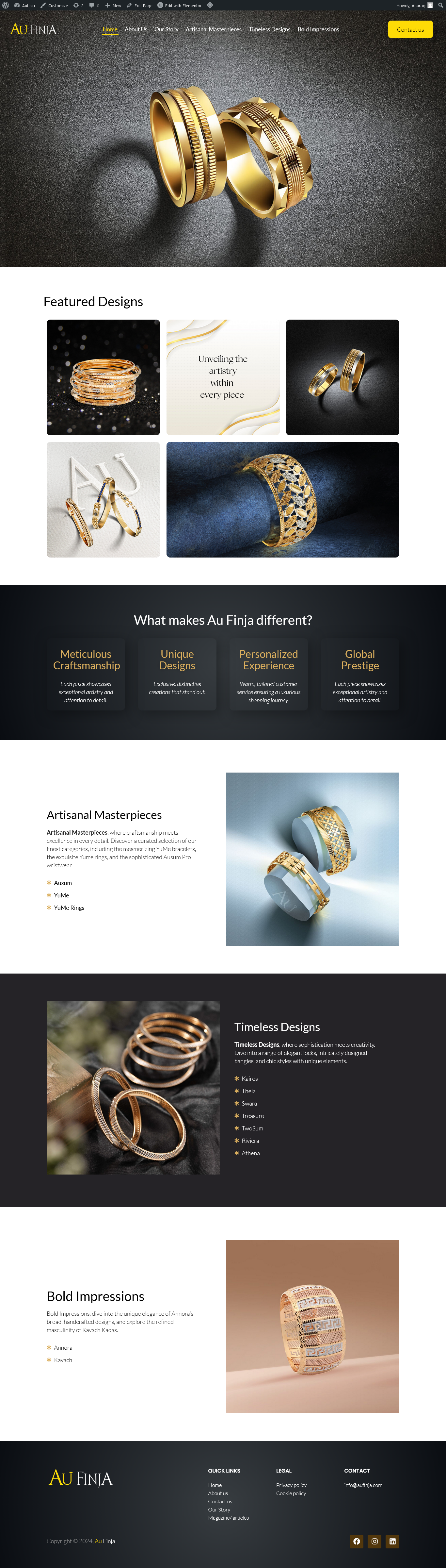 Jewelry Website Design