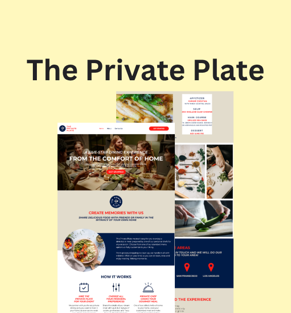 The Private Plate – Restaurant Website Design with Elementor Pro | Built by Rittik