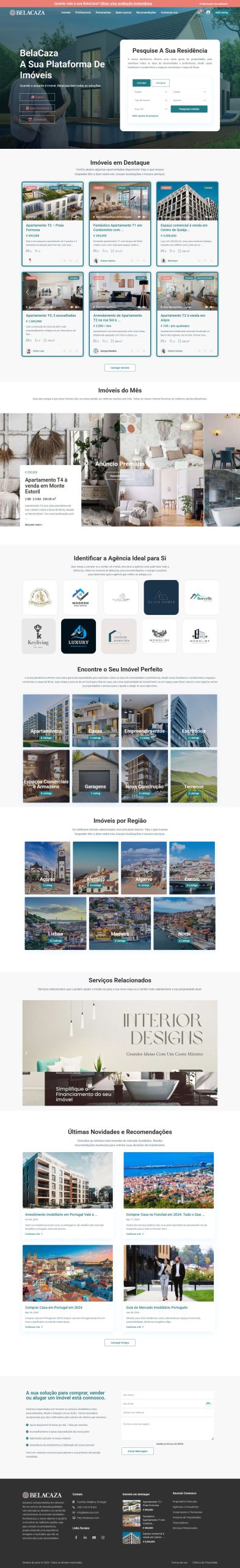 Belacaza – Custom Real Estate Rental Website with Theme Customization on WordPress