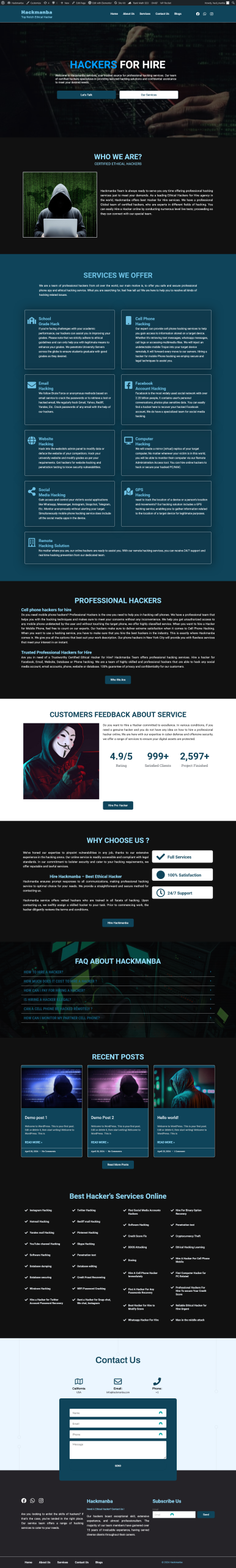 Hack Manba – Ethical Hacking & Penetration Testing Services | White-Hat Cybersecurity Website