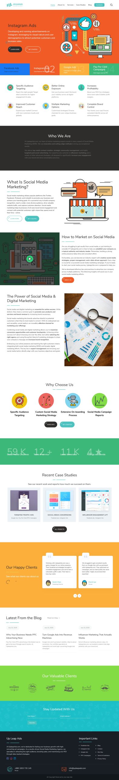 UpLeapAds – Digital Advertising Agency Website | Facebook, Instagram & Google Ads