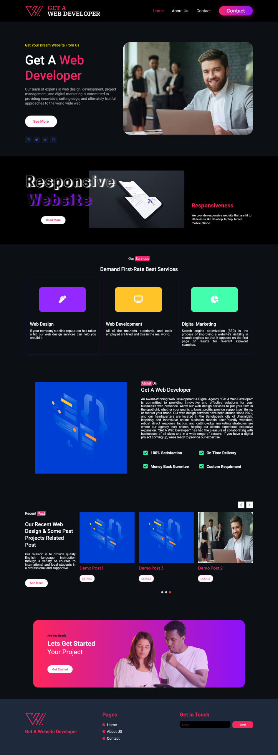 Web Development Agency – Professional Agency Website Built with WordPress & Elementor